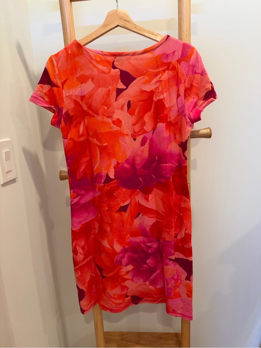 Talbots Floral Shift Dress - Pink & Orange